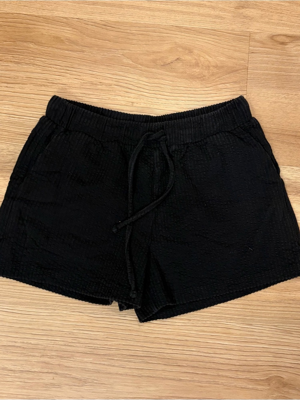3/$15 Madewell Black Drawstring Textured Lounge Shorts